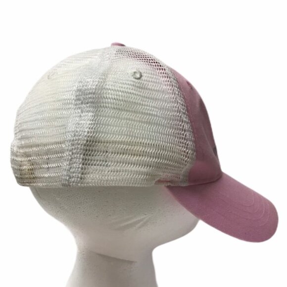 John Deere Pink White Mesh Snapback Hat - Picture 5 of 8